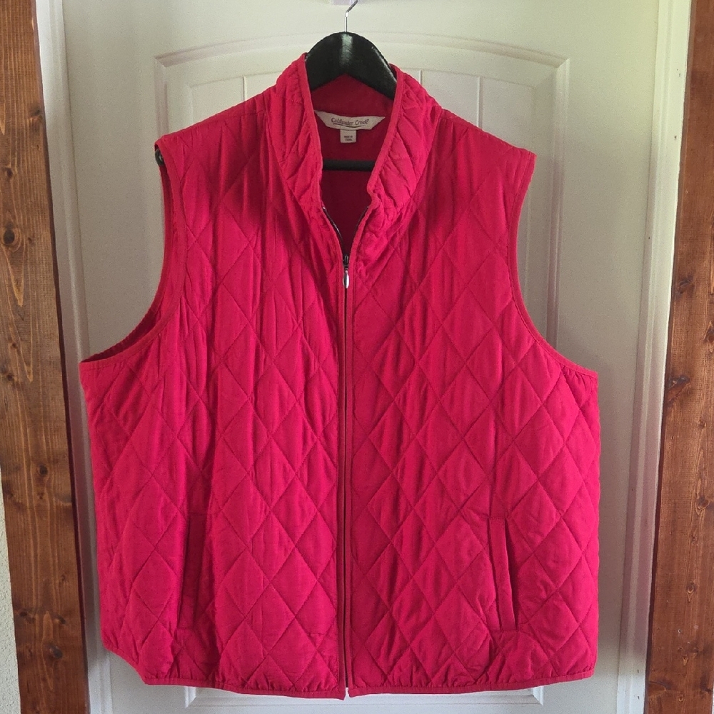 Coldwater Creek Women's Quilted Vest - Red